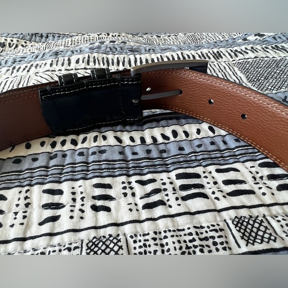 Joseph Abboud Men's Black Genuine Leather Belt Size 34 Formal Business Office - Picture 5 of 7